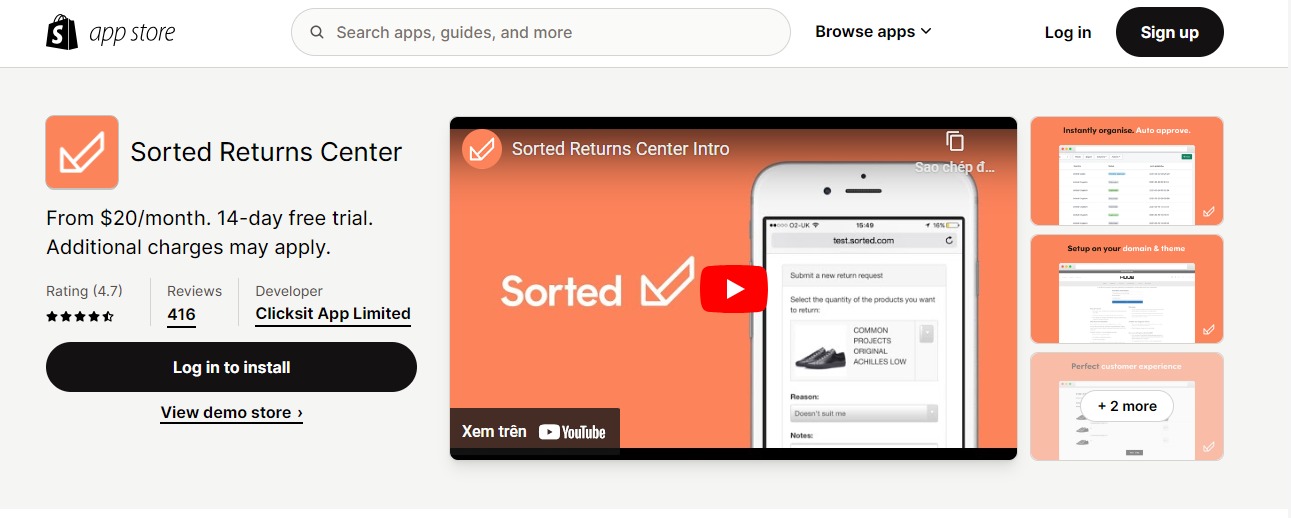 Sorted Returns Center
